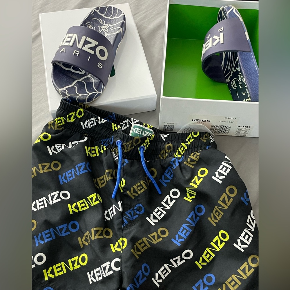 Swim trunks size 5 and shoes size 12